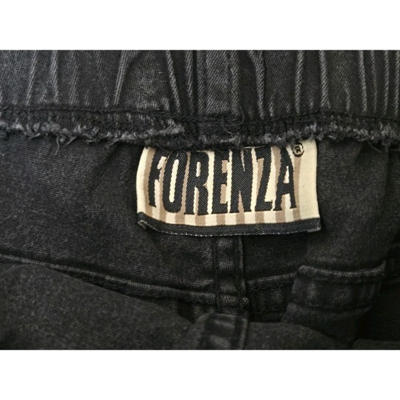 Vtg Forenza Pull Up Pants Womens Sz Medium No Tag Black 25x30 Elastic Waist 80s - Picture 3 of 5